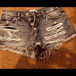 Distressed Jean shorts